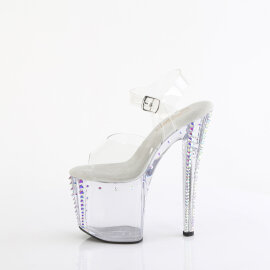 Pleaser ENCHANT-708RS-02 Sandales à plateforme Transparent Strass EU-40 / US-10