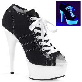 Pleaser Bottines DELIGHT-600SK-01 Noir Néon Blanc...