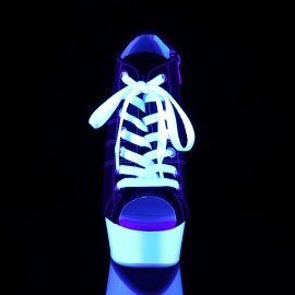 Pleaser Bottines DELIGHT-600SK-01 Noir Néon Blanc...