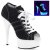 Pleaser Bottines DELIGHT-600SK-01 Noir Néon Blanc EU-35/US-5