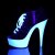 Pleaser Bottines DELIGHT-600SK-01 Noir Néon Blanc EU-35/US-5