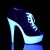 Pleaser Bottines DELIGHT-600SK-01 Noir Néon Blanc EU-35/US-5