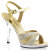 Fabulicious FLAIR-419/G/C Sandales Transparent Paillettes Or EU-36 / US-6