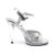 Fabulicious FLAIR-419 Sandales gothiques Transparent Paillettes Argent EU-35 / US-5