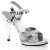 Fabulicious FLAIR-419 Sandales gothiques Transparent Paillettes Argent EU-42 / US-12