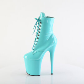 Pleaser FLAMINGO-1020 Bottines à plateforme Revêtement laqué Turquoise EU-40 / US-10