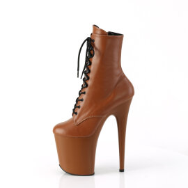 Pleaser FLAMINGO-1020 Bottines à plateforme Similicuir Marron EU-40 / US-10