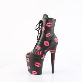 Pleaser FLAMINGO-1020KISSES Bottines à plateforme Similicuir Noir EU-35 / US-5