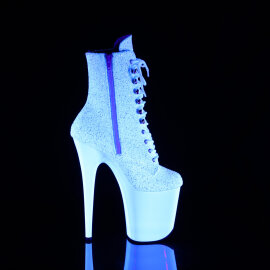 Pleaser FLAMINGO-1020LG Bottines à plateforme Paillettes Néon Blanc EU-37 / US-7