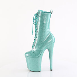 Pleaser FLAMINGO-1040GP Bottines à plateforme Revêtement laqué Paillettes Turquoise EU-37 / US-7