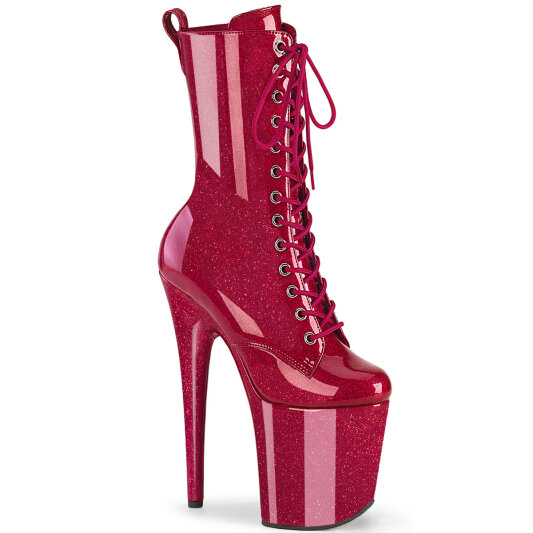 Pleaser FLAMINGO-1040GP Bottines à plateforme Revêtement laqué Paillettes Rose EU-35 / US-5