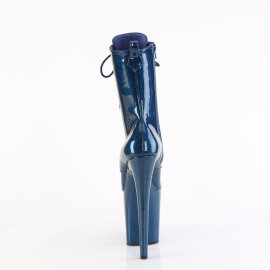 Pleaser FLAMINGO-1040GP Bottines à plateforme Revêtement laqué Paillettes Bleu EU-35 / US-5