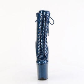 Pleaser FLAMINGO-1040GP Bottines à plateforme Revêtement laqué Paillettes Bleu EU-37 / US-7