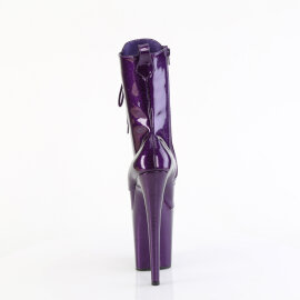 Pleaser FLAMINGO-1040GP Bottines à plateforme Revêtement laqué Paillettes Lilas Fluo EU-35 / US-5