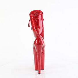 Pleaser FLAMINGO-1040GP Bottines à plateforme Revêtement laqué Paillettes Rouge EU-35 / US-5