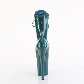 Pleaser FLAMINGO-1040GP Bottines à plateforme Revêtement laqué Paillettes Bleu Vert EU-35 / US-5
