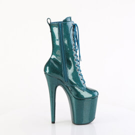 Pleaser FLAMINGO-1040GP Bottines à plateforme Revêtement laqué Paillettes Bleu Vert EU-35 / US-5