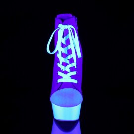 Pleaser Bottines DELIGHT-600SK-02 Rose Néon Blanc...