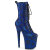 Pleaser FLAMINGO-1040SPF Bottines à plateforme Tissu Métallique Imprimé serpent Bleu EU-40 / US-10