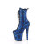 Pleaser FLAMINGO-1040SPF Bottines à plateforme Tissu Métallique Imprimé serpent Bleu EU-40 / US-10