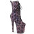 Pleaser FLAMINGO-1040SPF Bottines à plateforme Tissu Holo Métallique Rose EU-38 / US-8