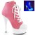Pleaser Bottines DELIGHT-600SK-02 Rose Néon Blanc EU-39/US-9