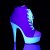 Pleaser Bottines DELIGHT-600SK-02 Rose Néon Blanc EU-39/US-9