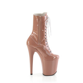 Pleaser FLAMINGO-1040TT Bottines à plateforme Revêtement laqué Beige Blanc EU-35 / US-5