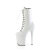 Pleaser FLAMINGO-1040TT Bottines à plateforme Revêtement laqué Noir Blanc EU-38 / US-8