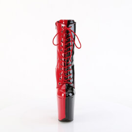 Pleaser FLAMINGO-1040TT Bottines à plateforme Revêtement laqué Noir Rouge EU-37 / US-7
