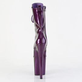 Pleaser FLAMINGO-1041GP Bottines à plateforme Revêtement laqué Paillettes Lilas foncé EU-35 / US-5