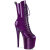 Pleaser FLAMINGO-1041GP Bottines à plateforme Revêtement laqué Paillettes Lilas foncé EU-35 / US-5