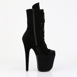Pleaser FLAMINGO-1045VEL Bottines à plateforme Velours Noir EU-35 / US-5