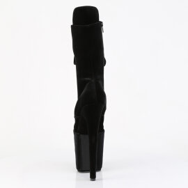 Pleaser FLAMINGO-1045VEL Bottines à plateforme Velours Noir EU-37 / US-7