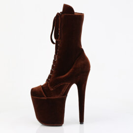 Pleaser FLAMINGO-1045VEL Bottines à plateforme Velours Marron EU-37 / US-7