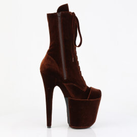 Pleaser FLAMINGO-1045VEL Bottines à plateforme Velours Marron EU-38 / US-8
