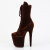Pleaser FLAMINGO-1045VEL Bottines à plateforme Velours Marron EU-38 / US-8