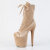Pleaser FLAMINGO-1045VEL Bottines à plateforme Velours Beige EU-41 / US-11