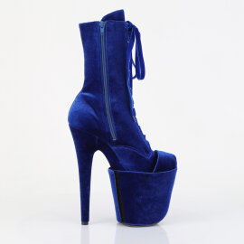 Pleaser FLAMINGO-1045VEL Bottines à plateforme Velours Bleu EU-42 / US-12
