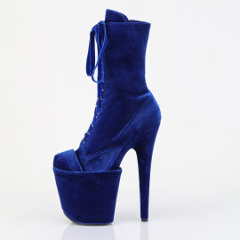 Pleaser FLAMINGO-1045VEL Bottines à plateforme Velours Bleu EU-36 / US-6