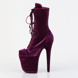 Pleaser FLAMINGO-1045VEL Bottines à plateforme Velours Lilas EU-37 / US-7