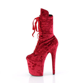 Pleaser FLAMINGO-1045VEL Bottines à plateforme Velours Rouge EU-36 / US-6