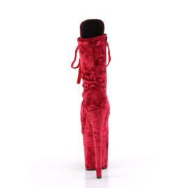 Pleaser FLAMINGO-1045VEL Bottines à plateforme Velours Rouge EU-36 / US-6