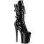 Pleaser FLAMINGO-1053 Bottines à plateforme Revêtement laqué Noir EU-37 / US-7