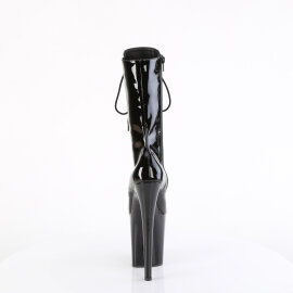Pleaser FLAMINGO-1054 Bottines à plateforme Revêtement laqué Noir EU-37 / US-7