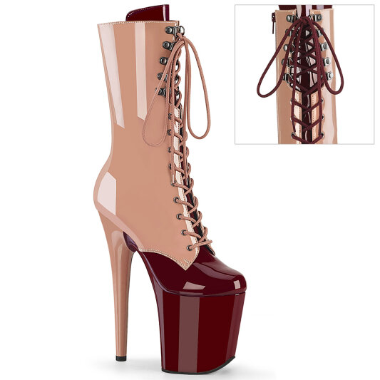 Pleaser FLAMINGO-1054DC Bottines à plateforme Revêtement laqué Rouge EU-35 / US-5