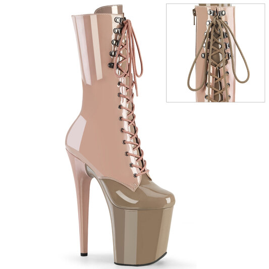 Pleaser FLAMINGO-1054DC Bottines à plateforme Revêtement laqué Rose EU-35 / US-5