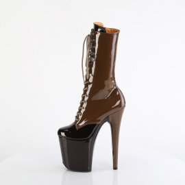 Pleaser FLAMINGO-1054DC Bottines à plateforme Revêtement laqué Marron Mocha EU-37 / US-7