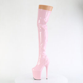 Pleaser FLAMINGO-3000 Cuissardes à plateforme Revêtement laqué Rose EU-41 / US-11