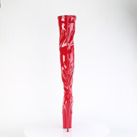 Pleaser FLAMINGO-3000 Cuissardes à plateforme Revêtement laqué Rouge EU-35 / US-5
